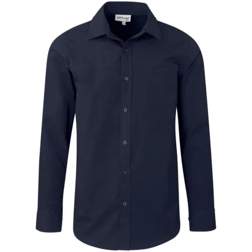 Mens Long Sleeve Empire Shirt Navy Front